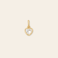 10k Bezel Heart Pendant