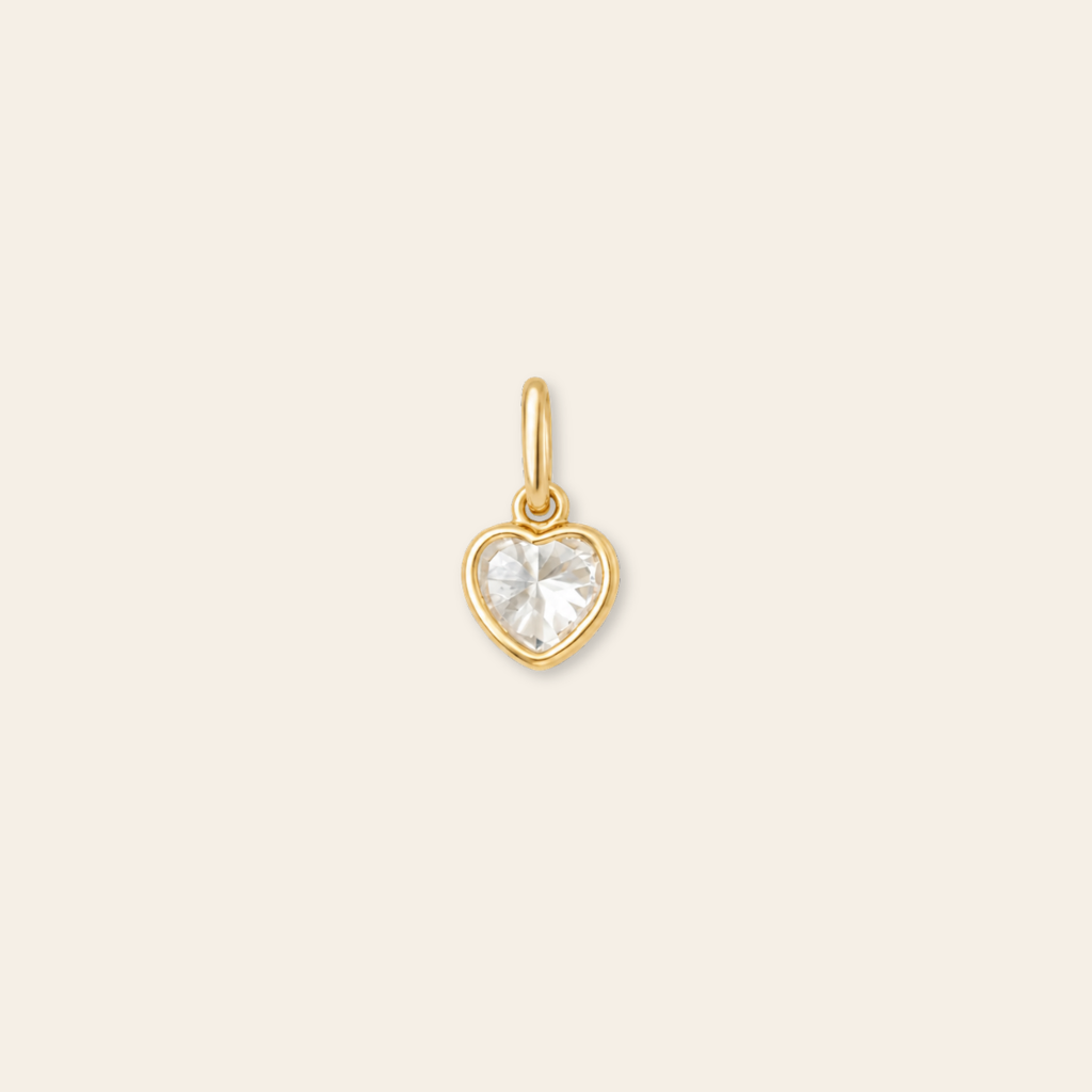10k Bezel Heart Pendant