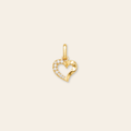 14k CZ Heart Pendant