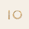 10k Solid Gold CZ Huggies