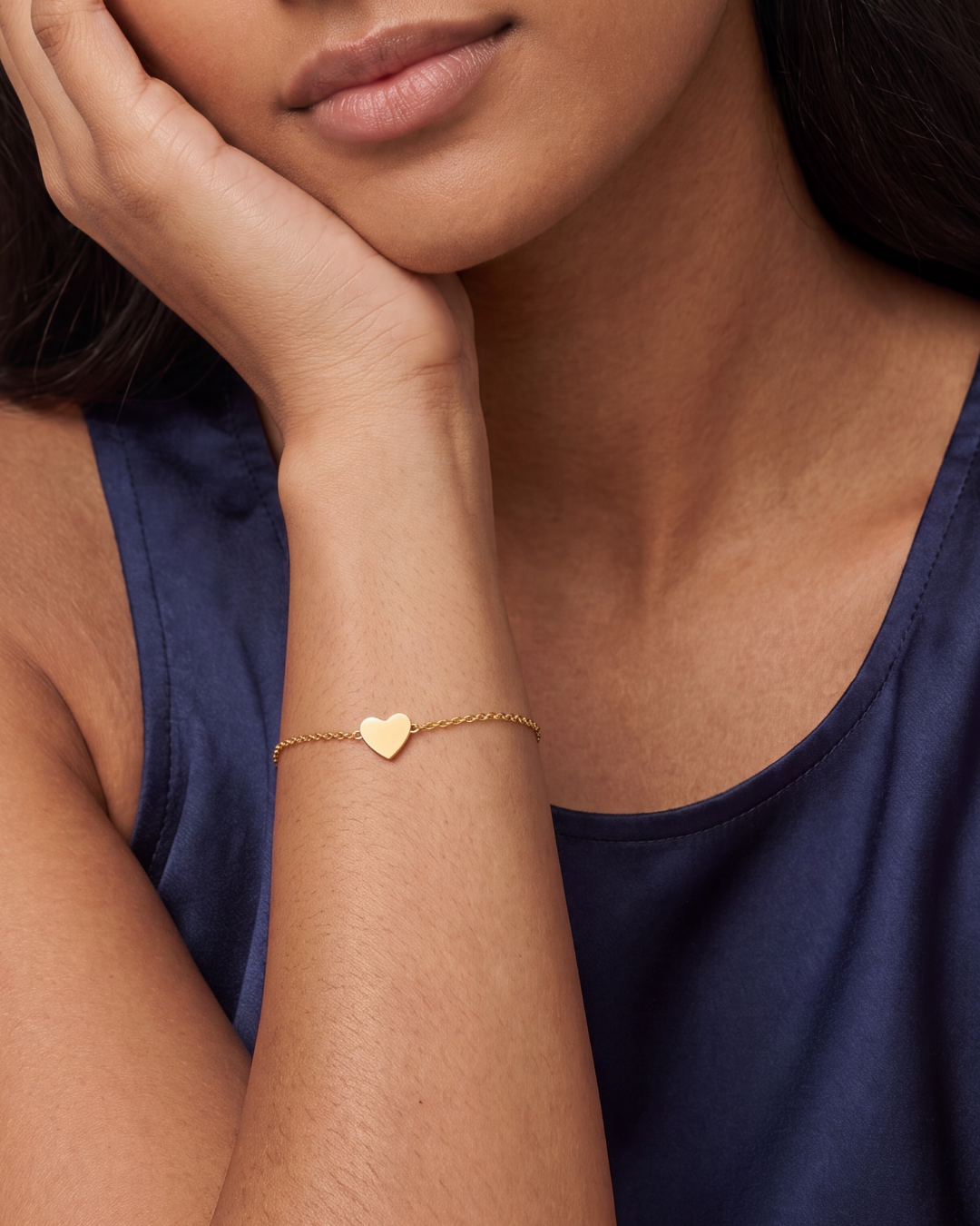 Personalized Single Heart Bracelet