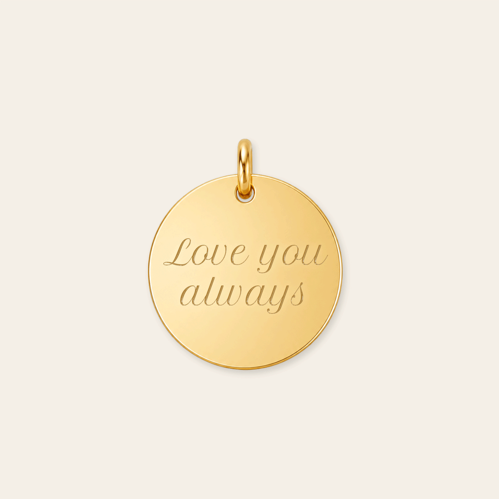 Personalized 15mm Disc Pendant