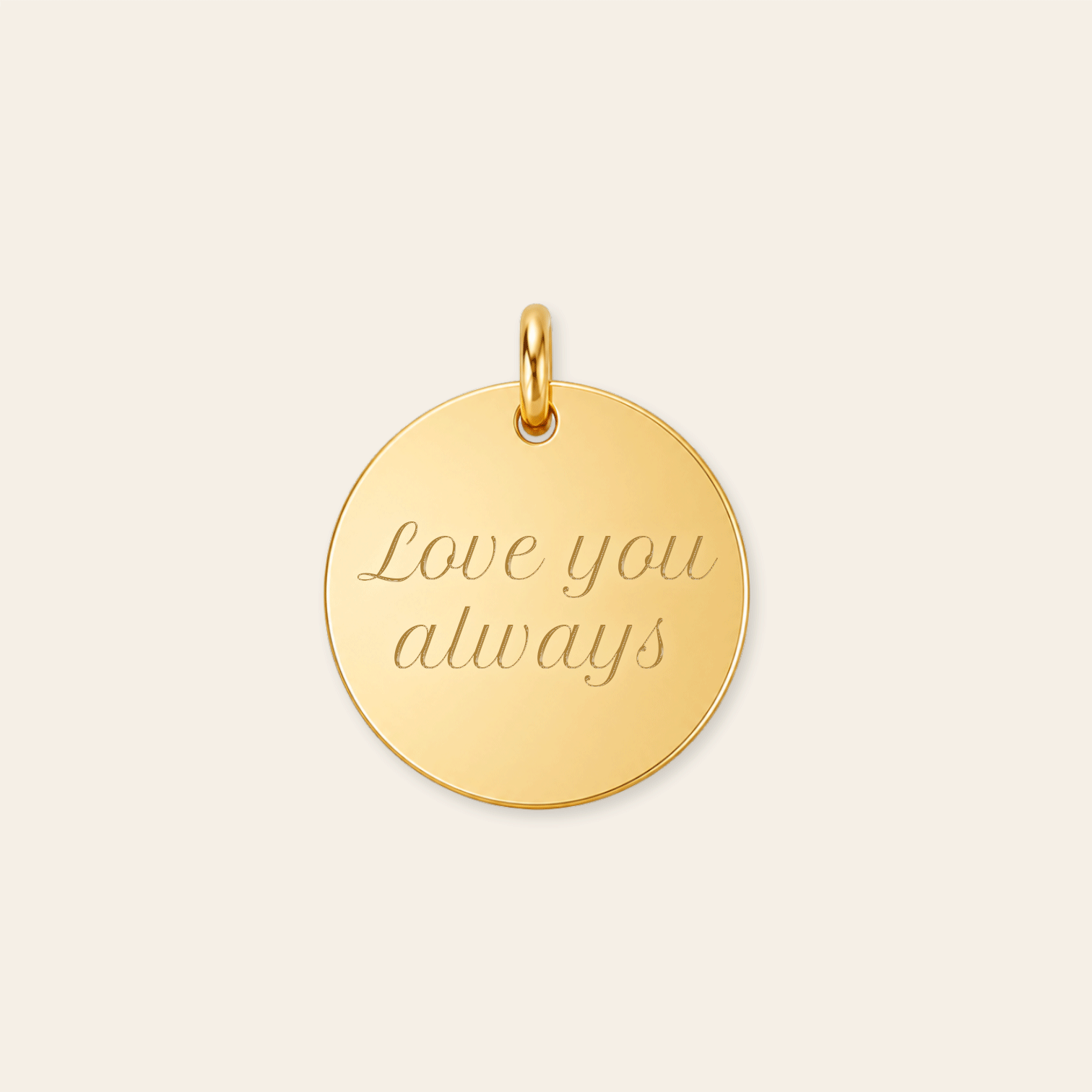 Personalized 15mm Disc Pendant