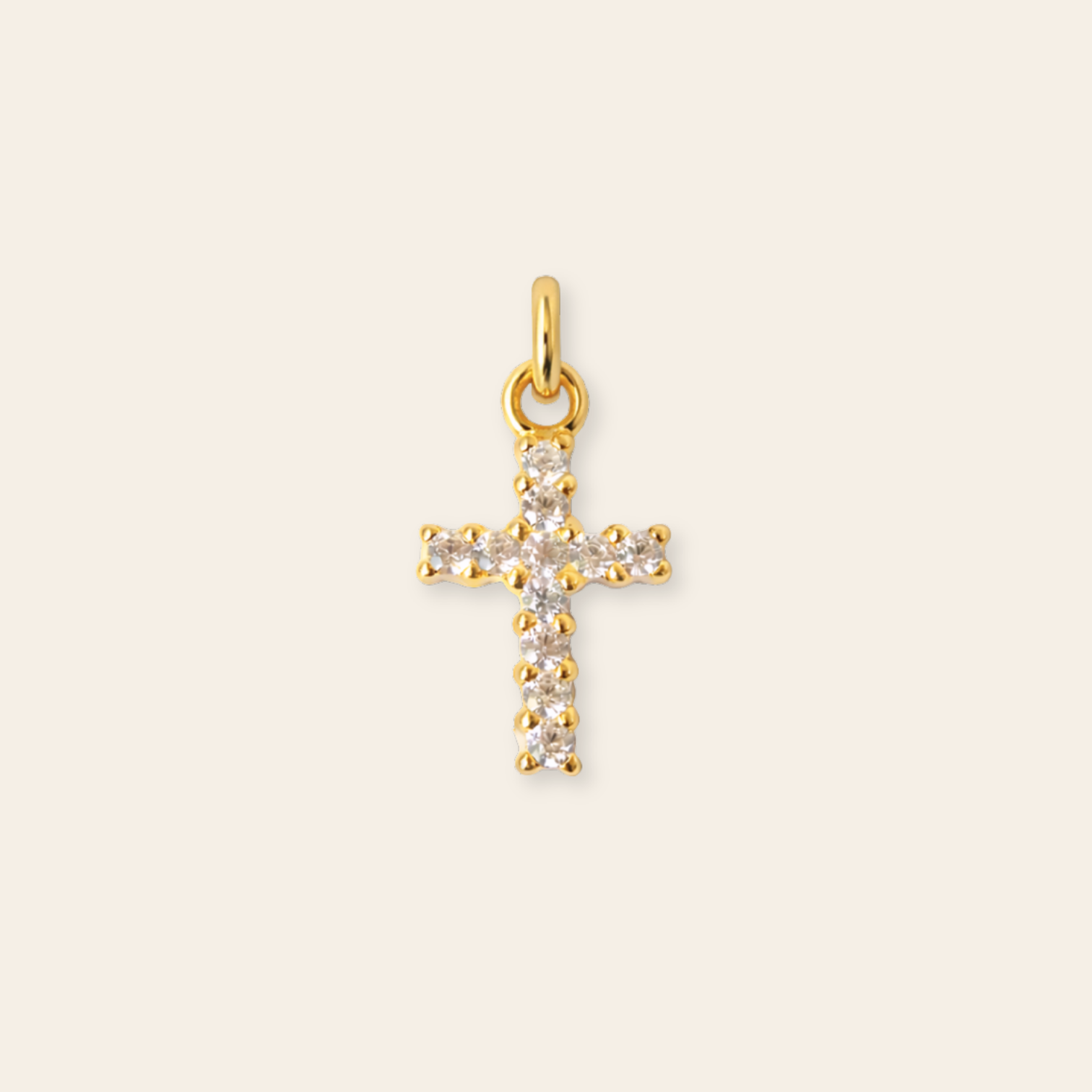 CZ Cross Charm