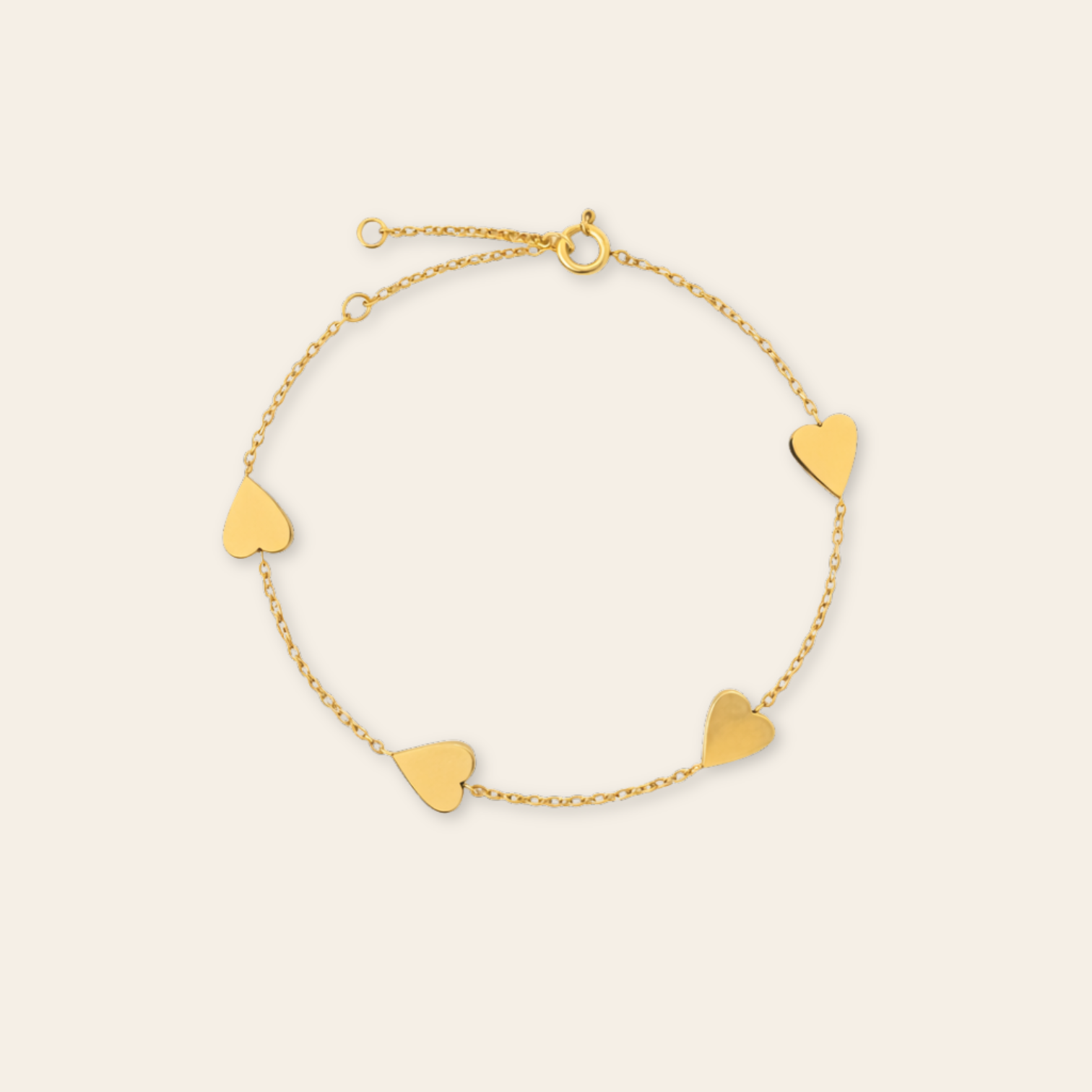 Personalized Multi Heart Bracelet