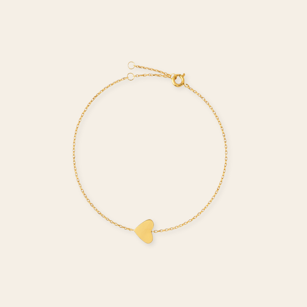 Personalized Single Heart Bracelet