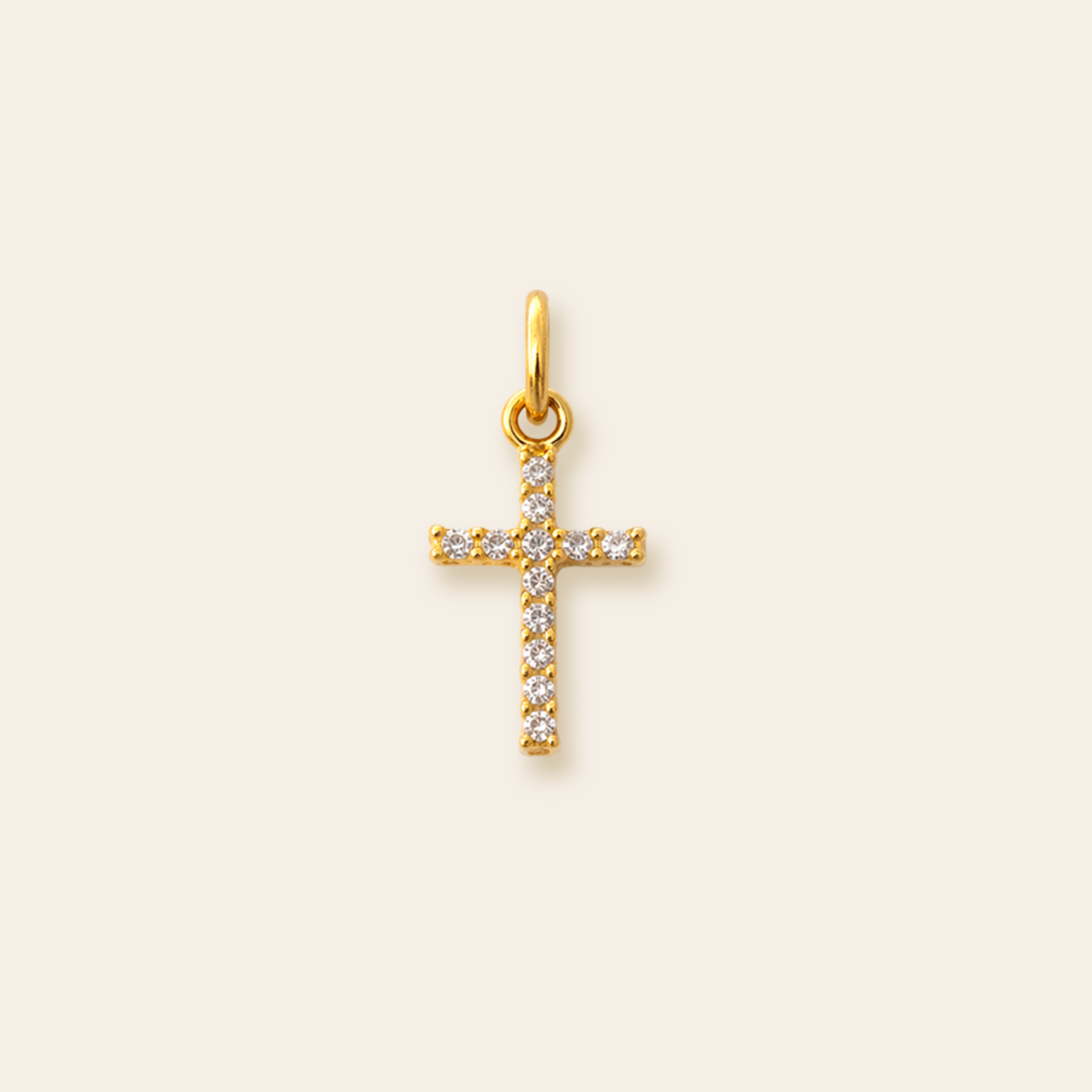 CZ Cross Charm