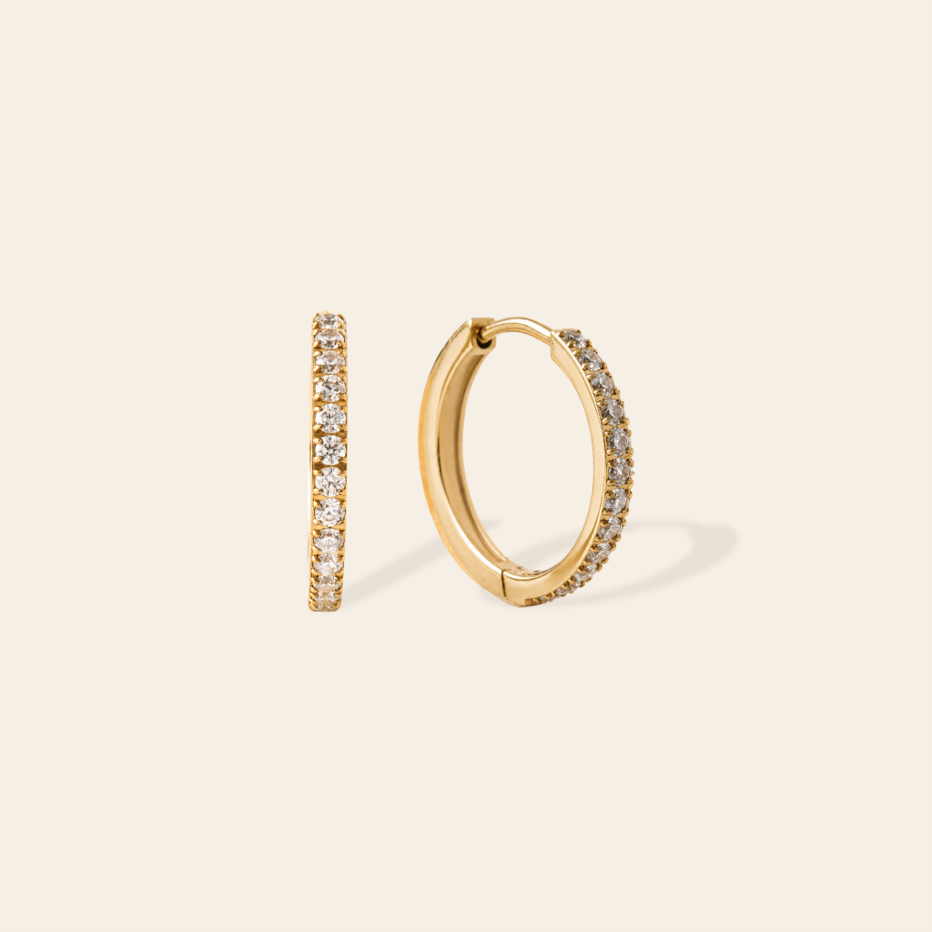 Reversible Pave Hoops