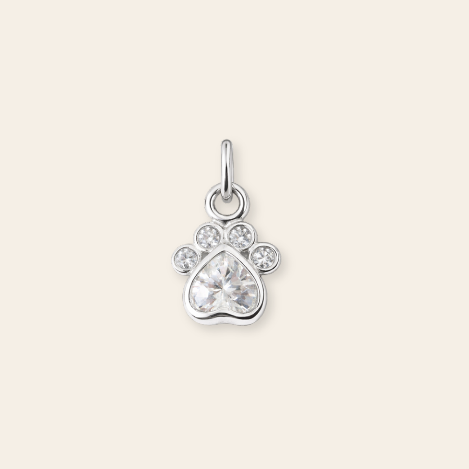 CZ Paw Charm