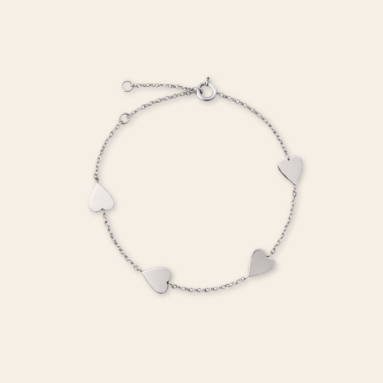 Personalized Multi Heart Bracelet