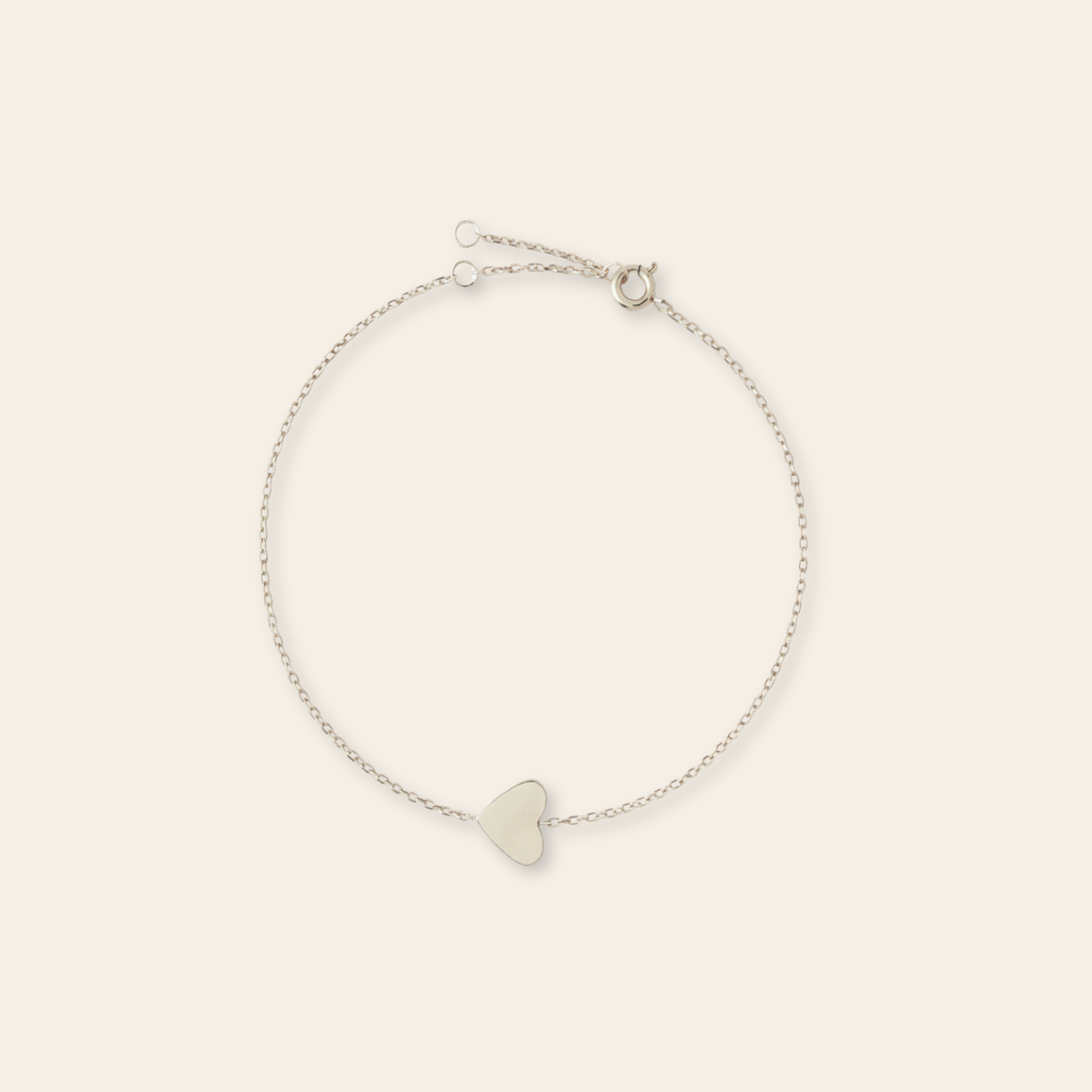 Personalized Single Heart Bracelet