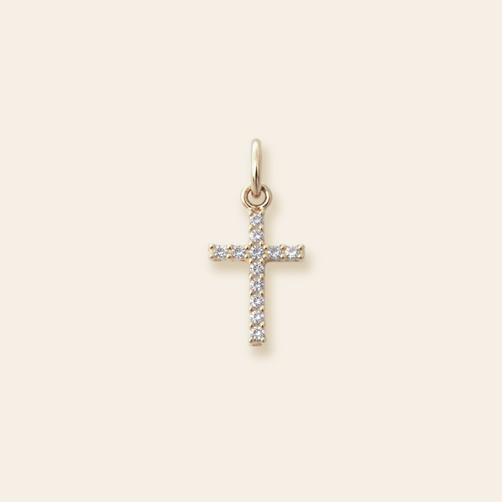 CZ Cross Charm