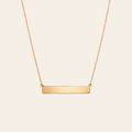 10k Solid Gold Bar Necklace