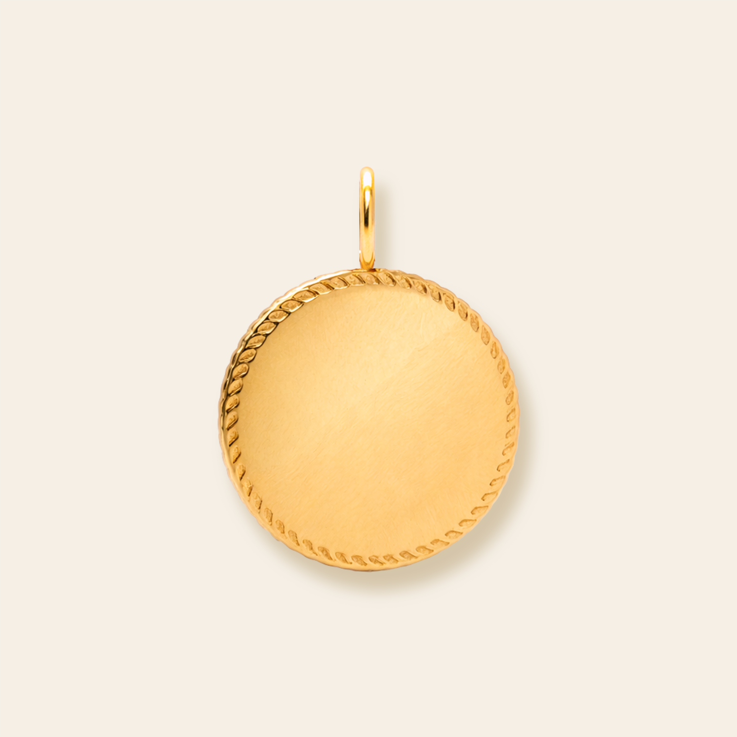 Braided Round Disc Necklace