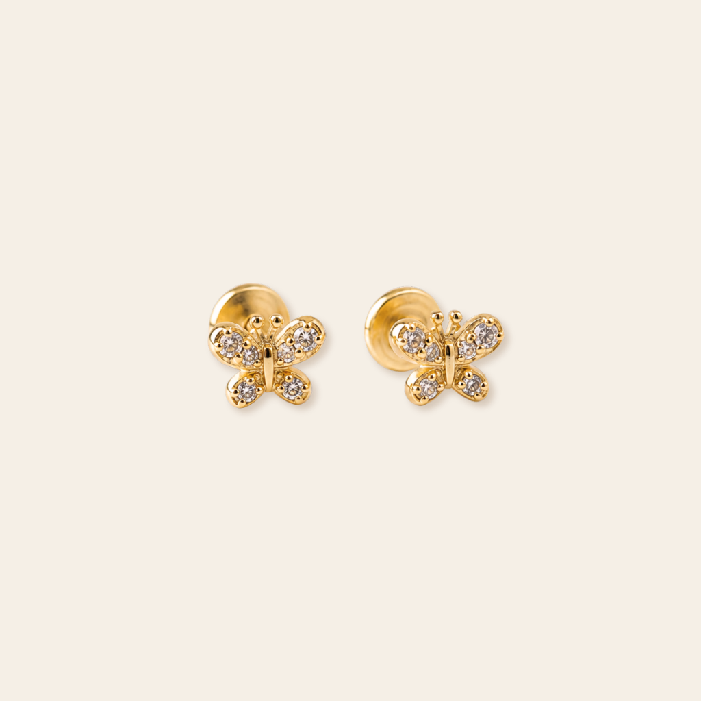 Butterfly CZ Flatback Studs