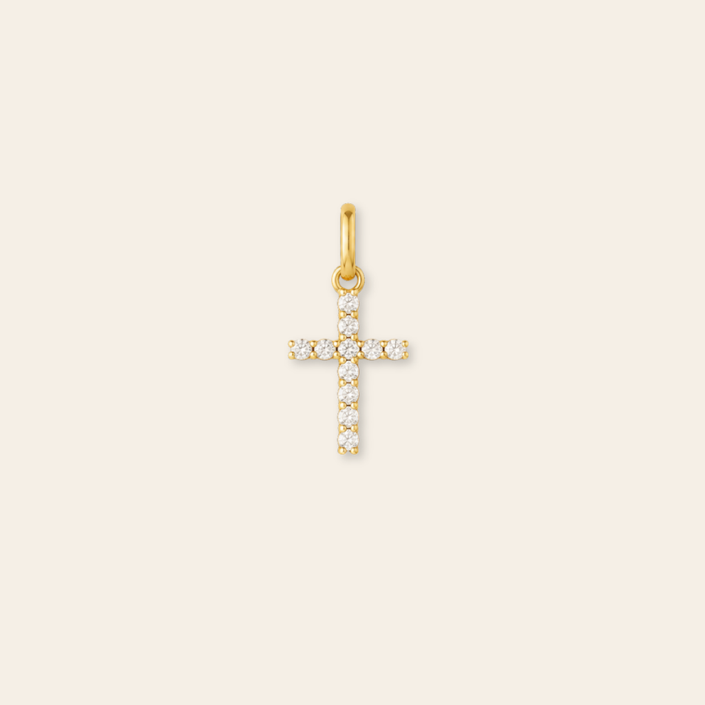 10k Cross Bezel Pendant