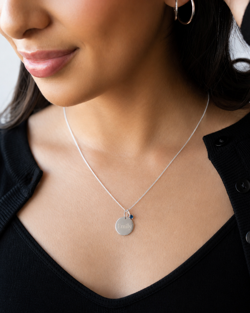 Personalized 15mm Disc Pendant