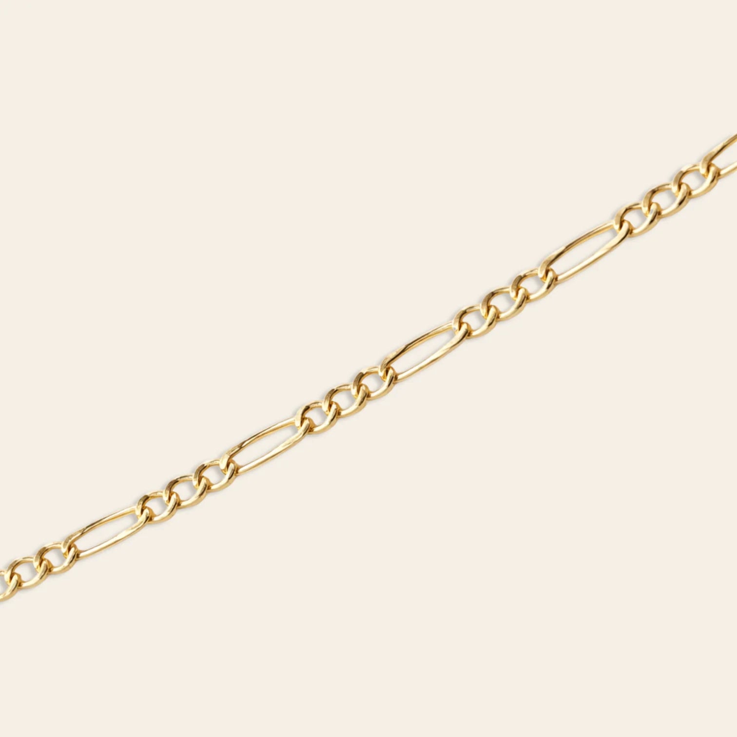10k Figaro Thin Permanent Chain