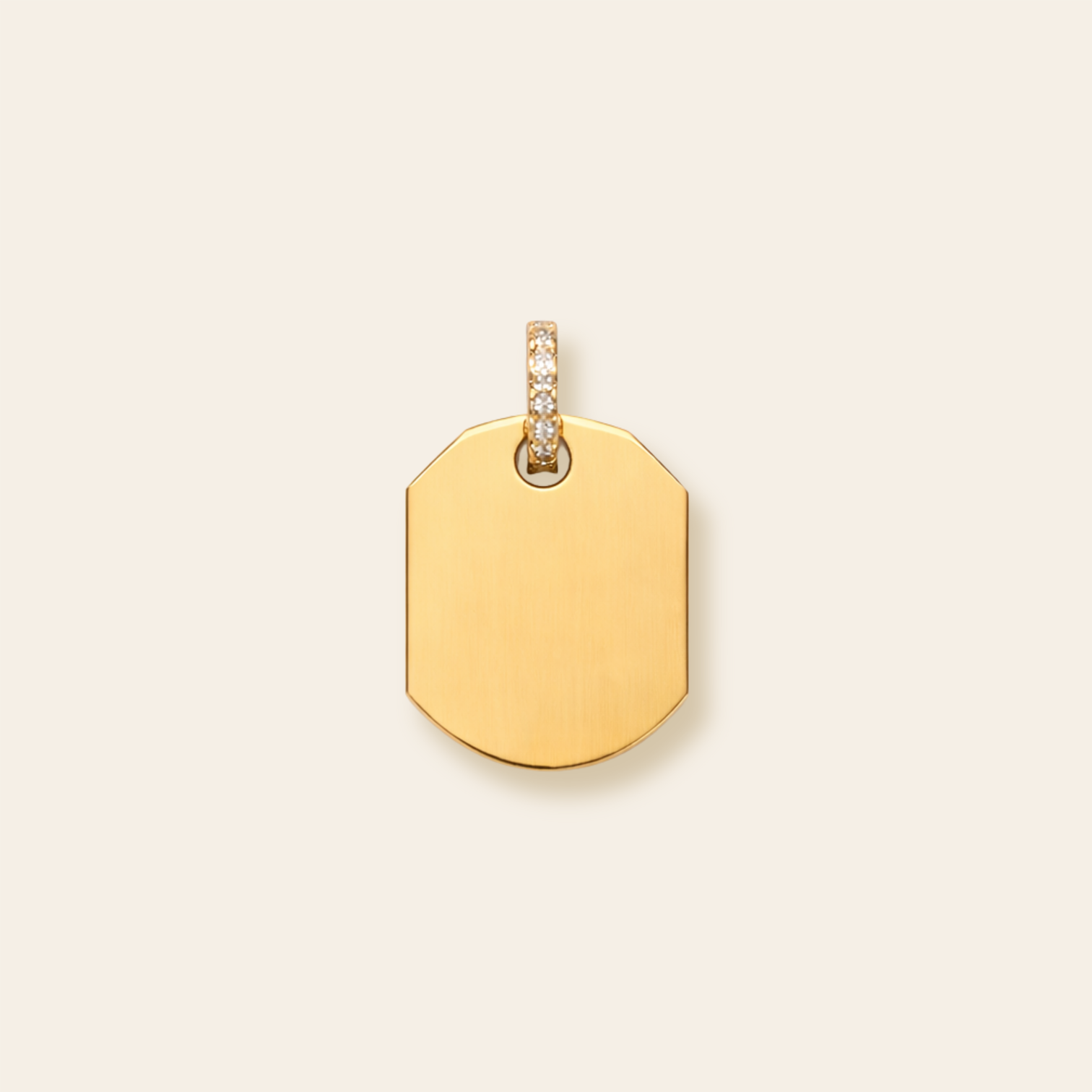 Tag CZ Bail Necklace
