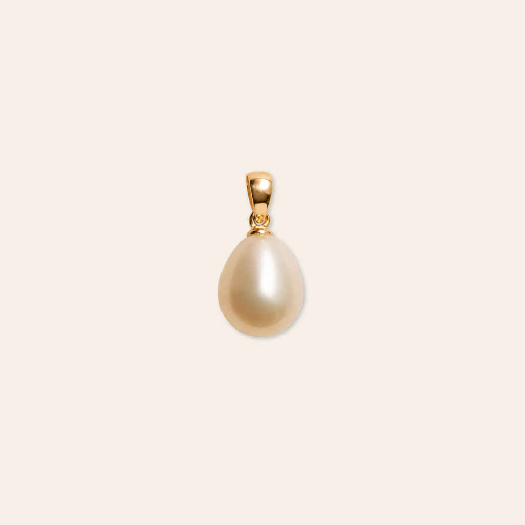 10k Organic Pearl Pendant