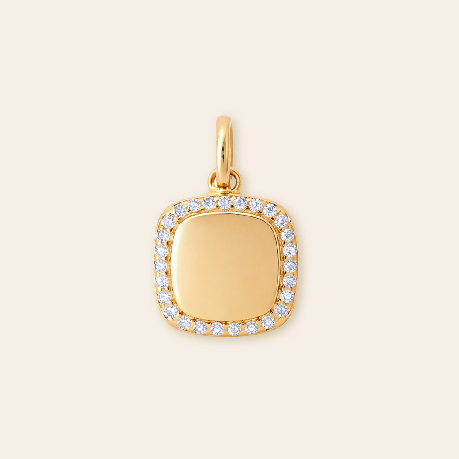 Pavé Framed Square Necklace