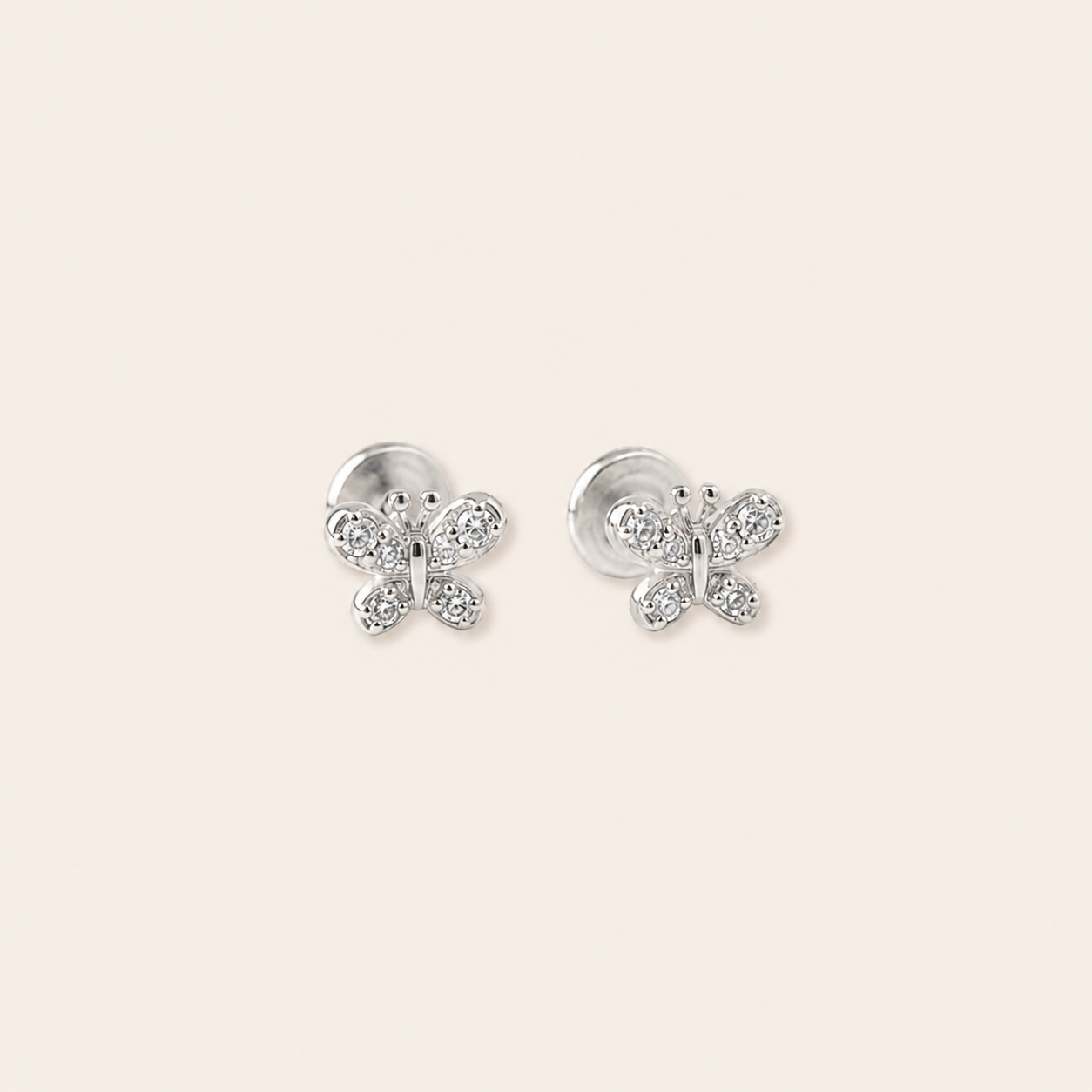 Butterfly CZ Flatback Studs