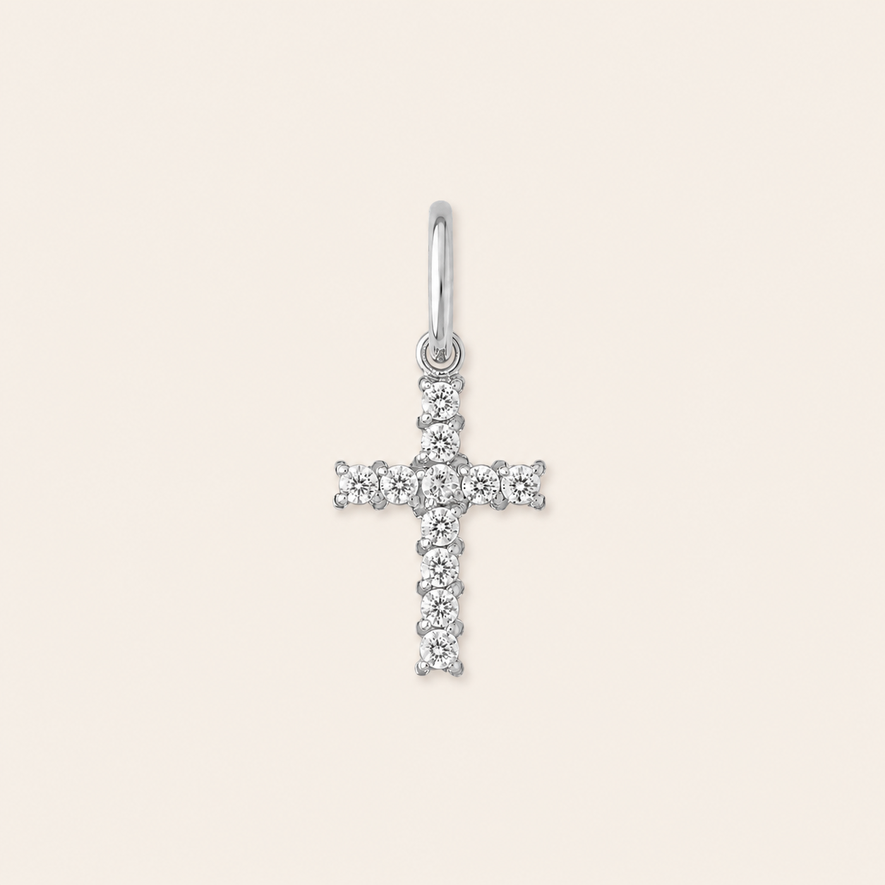 Waterproof CZ Cross Charm