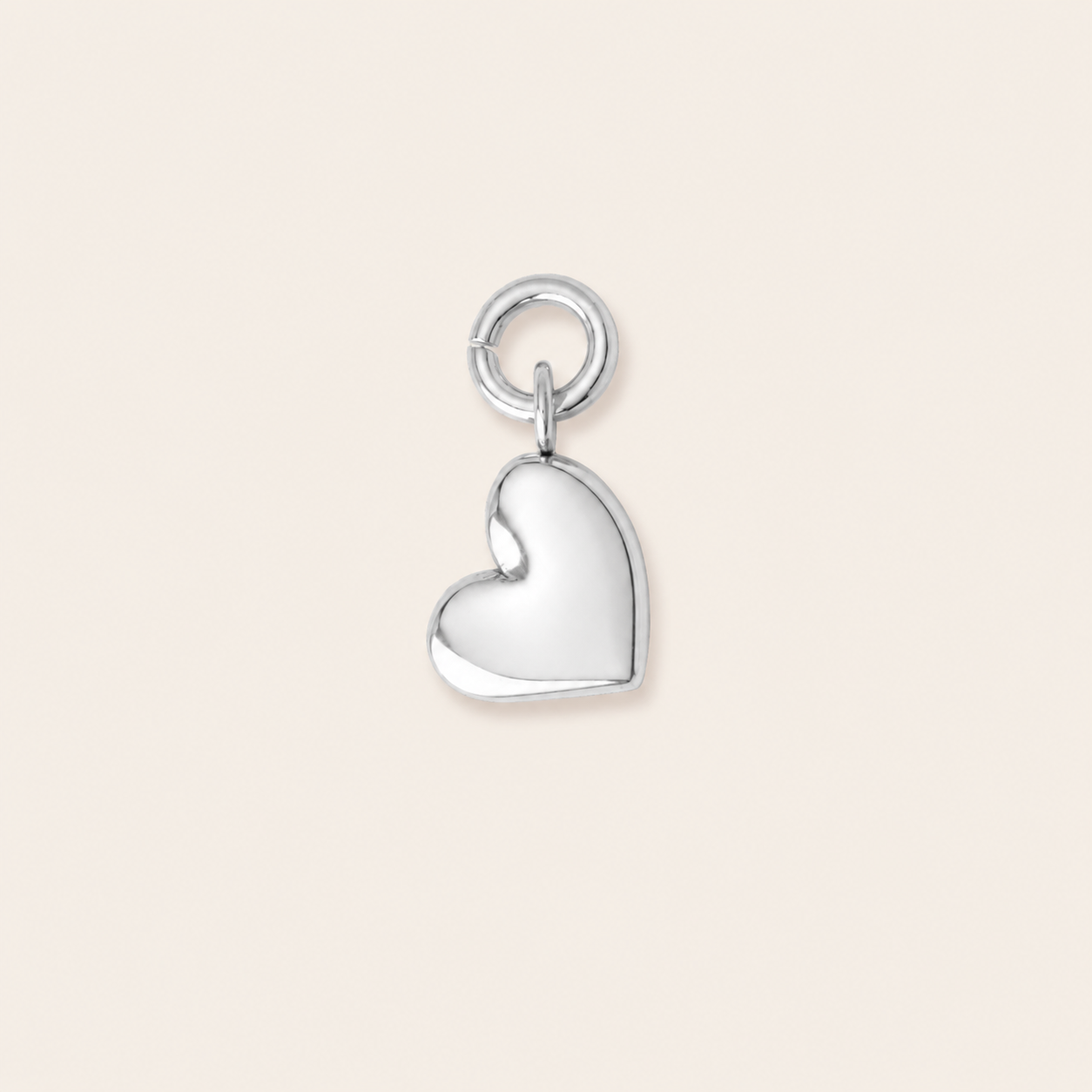 Waterproof Tilted Heart Charm