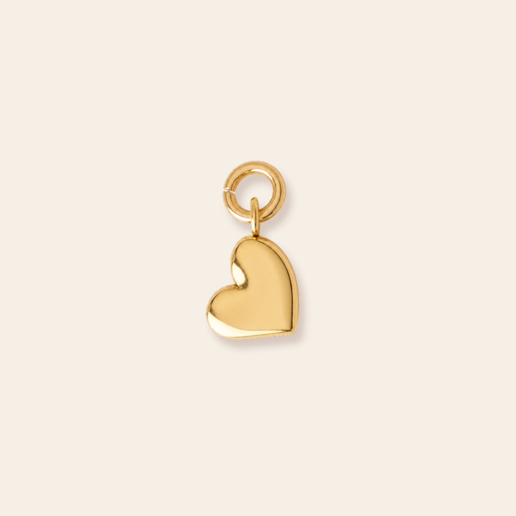 Waterproof Tilted Heart Charm
