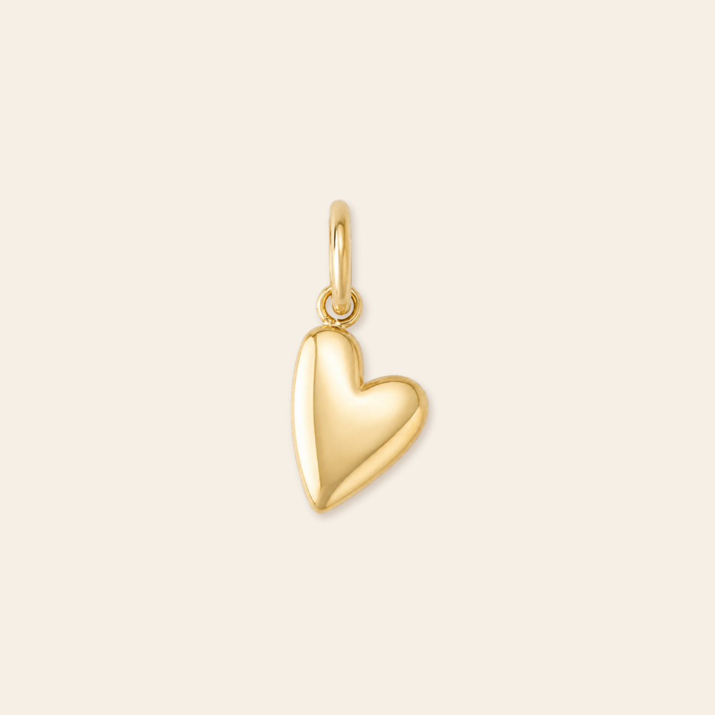 Waterproof Tilted Heart Charm