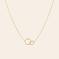 10k Solid Gold You & I Necklace