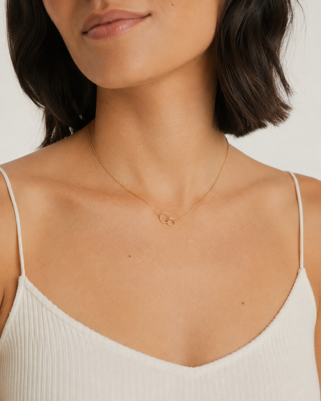 10k Solid Gold You & I Necklace