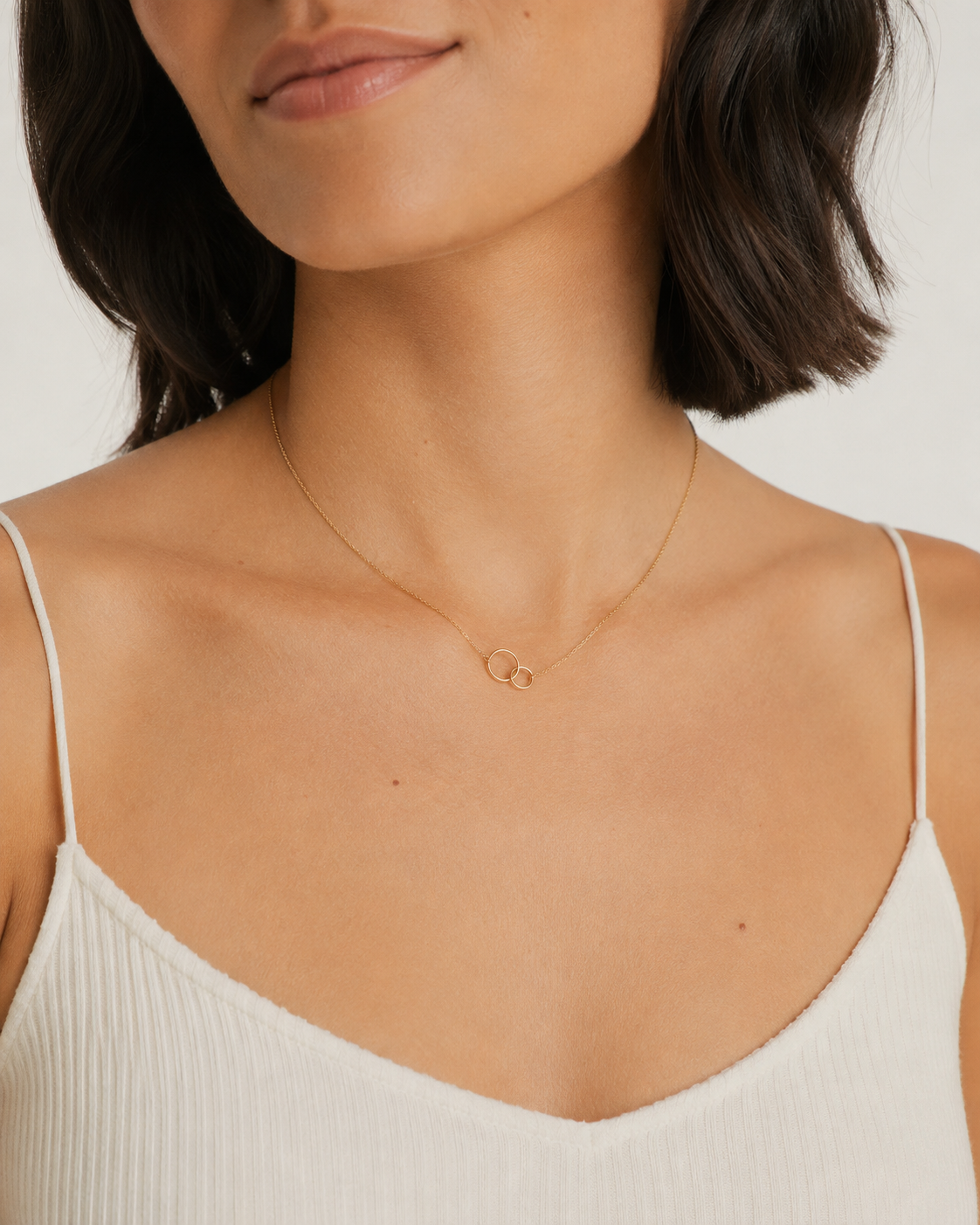 10k Solid Gold You & I Necklace